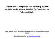 Template for covering letter